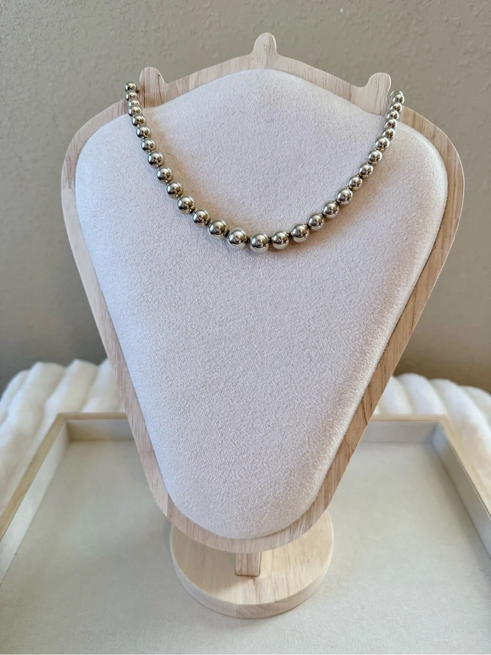 Tiffany & Co. Polished Sterling Silver Graduated Bead Necklace